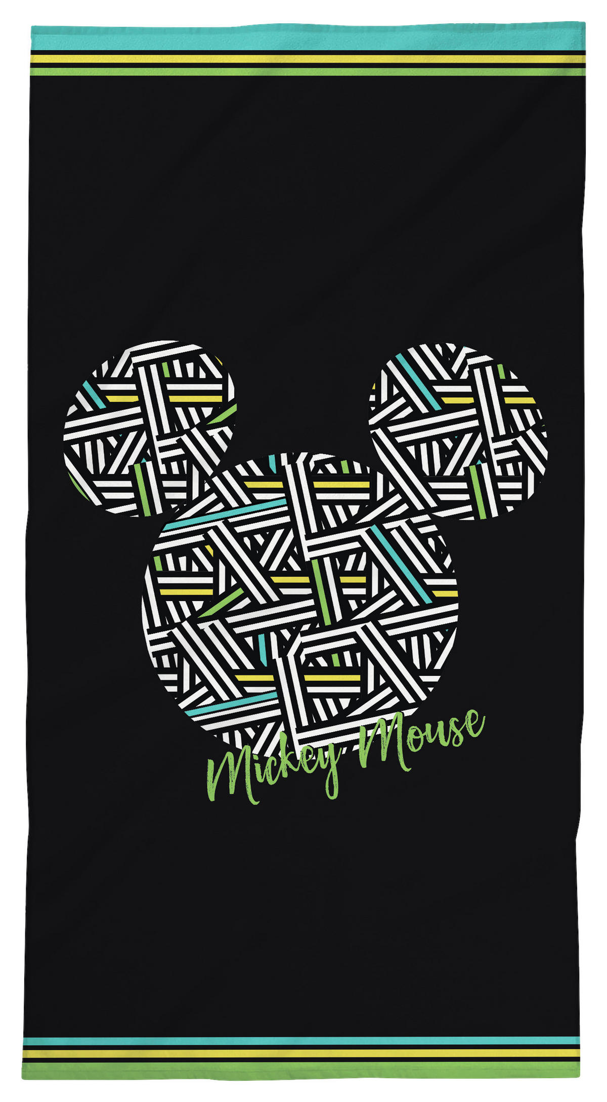 DUSCHTUCH MICKEY MOUSE MM2 70/140 cm  - Schwarz, Trend, Textil (70/140cm) - Disney