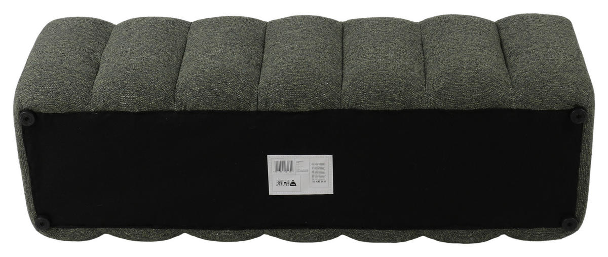 SITZBANK 120/46/41 cm Webstoff Grün Kunststoff  - Schwarz/Grün, Design, Kunststoff/Textil (120/46/41cm) - Novel