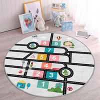 KINDERTEPPICH  Wohnzimmer 150/150 cm Multicolor rund  - Multicolor, Basics, Textil (150/150cm)