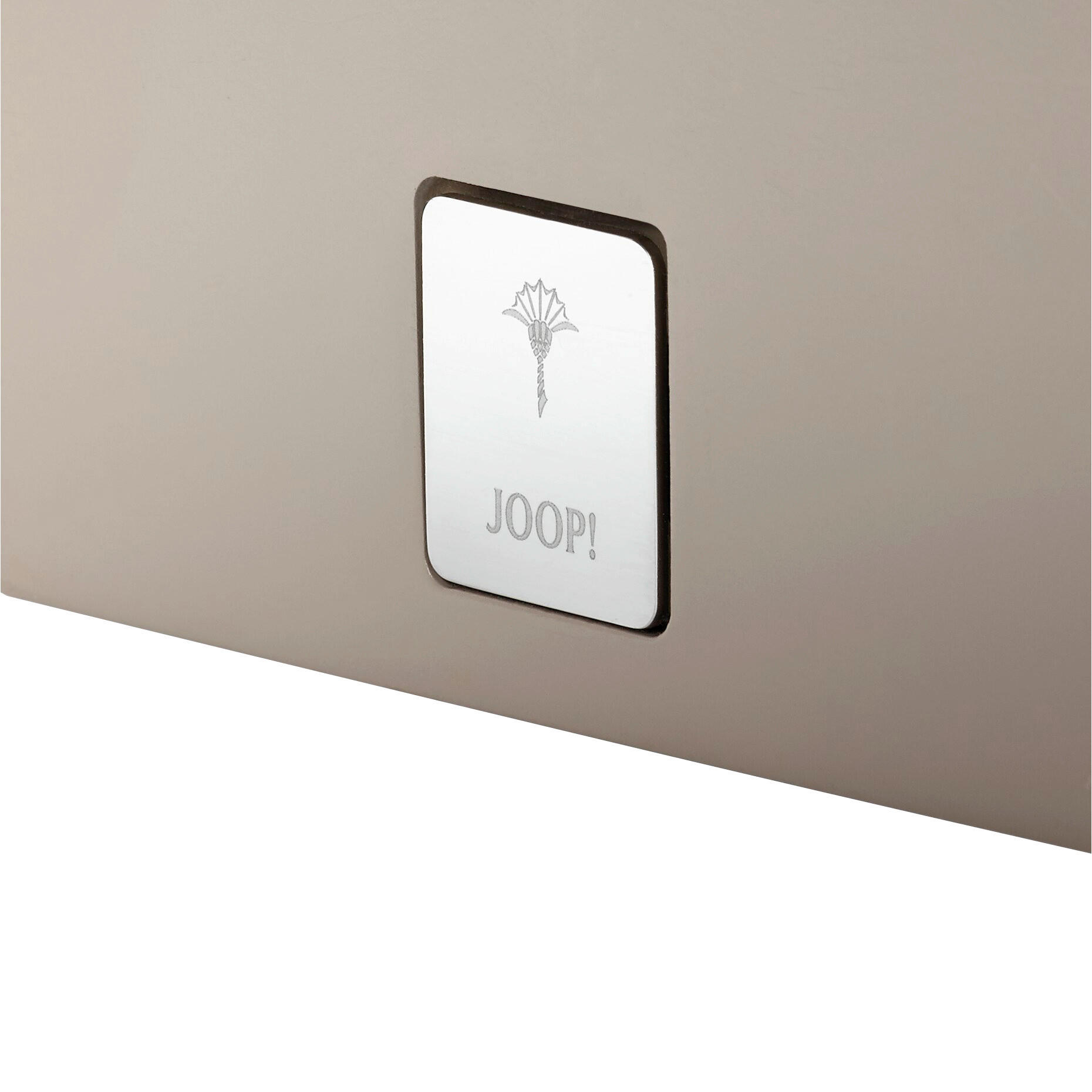ZAHNPUTZBECHER Bathline  - Beige/Grau, Design, Kunststoff (7,5/11/7,5cm) - Joop!