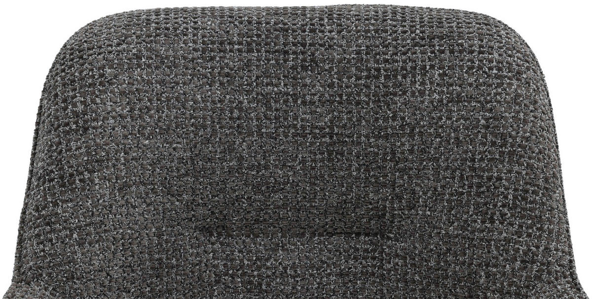 ARMLEHNSTUHL  Sitzfläche 360° drehbar, inklusive Armlehnen Webstoff  Braun, Schwarz  - Schwarz/Braun, MODERN, Textil/Metall (60/85/62cm) - Livetastic