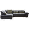 ECKSOFA  in Chenille Schwarz  242/313 cm  - Chromfarben/Schwarz, Design, Textil (242/313cm) - Xora