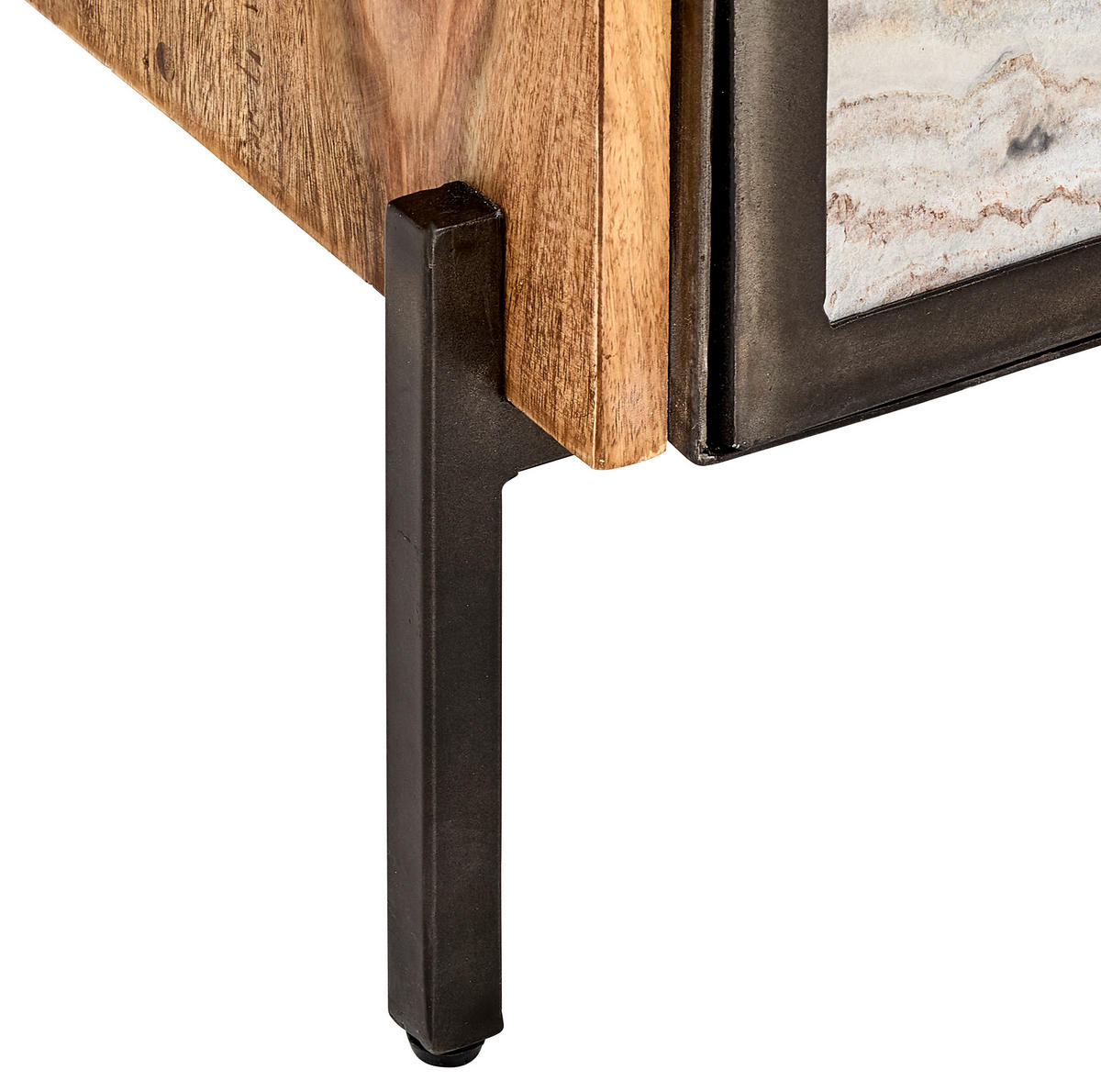 HIGHBOARD  in 90/195/40 cm  - Sheeshamfarben/Grau, KONVENTIONELL, Holz/Stein (90/195/40cm) - Livetastic