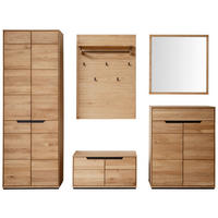 GARDEROBE 5-teilig 267/195/41 cm  - Wildeiche, Natur, Glas/Holz (267/195/41cm) - Linea Natura