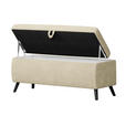 BETTBANK 145/45/50 cm   - Beige/Schwarz, Trend, Holz/Textil (145/45/50cm) - Esposa