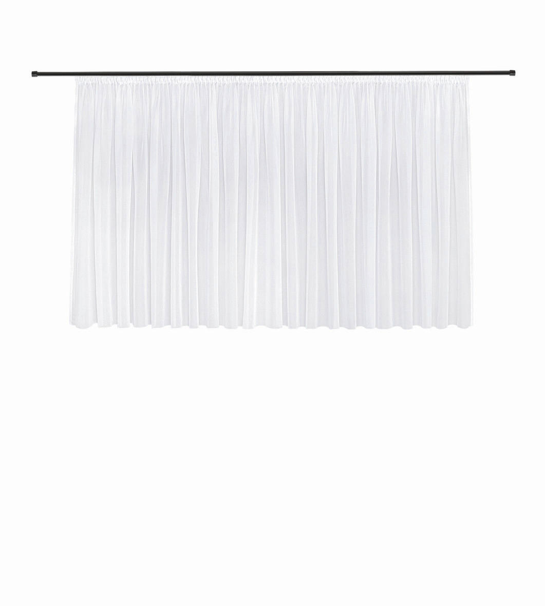 FERTIGSTORE  transparent  450/150 cm   - Weiß, Basics, Textil (450/150cm)