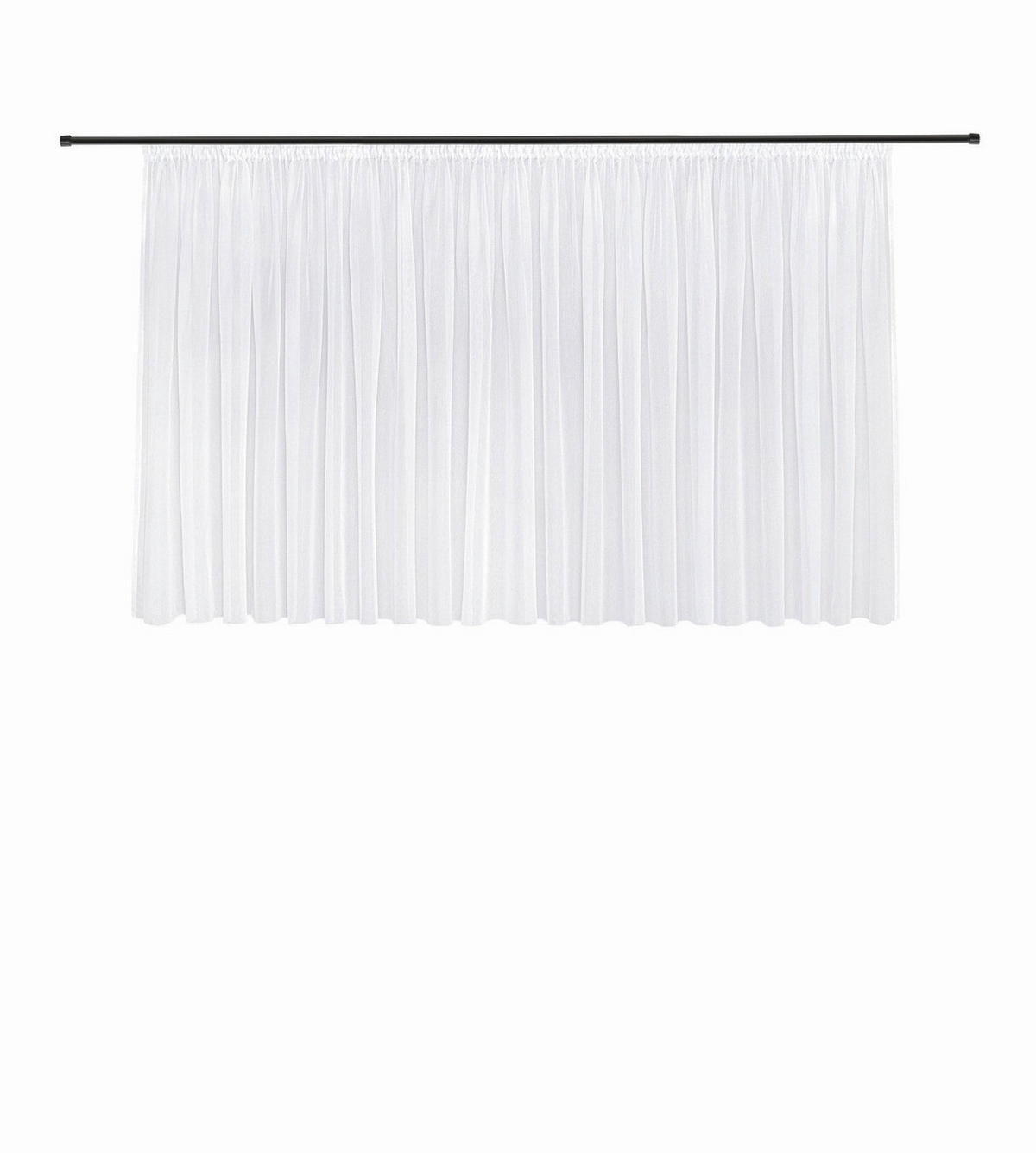 FERTIGSTORE  transparent  450/150 cm   - Weiß, Basics, Textil (450/150cm)