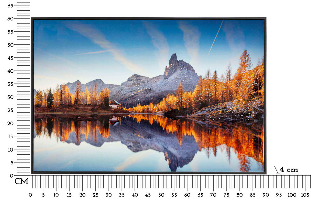 LEINWANDBILD Landschaft & Natur  - Schwarz, Basics, Holz/Kunststoff (90/60/4cm)