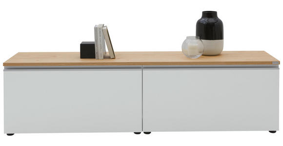 LOWBOARD  180/46/41 cm  erweiterbar, Typenauswahl, Beimöbel erhältlich, umfangreiches Zubehör erhältlich, stehend, hängend  - Eichefarben/Silberfarben, Design, Holzwerkstoff/Kunststoff (180/46/41cm) - Dieter Knoll