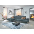 ECKSOFA in Echtleder Grau  - Schwarz/Grau, Design, Leder/Metall (157/325cm) - Dieter Knoll