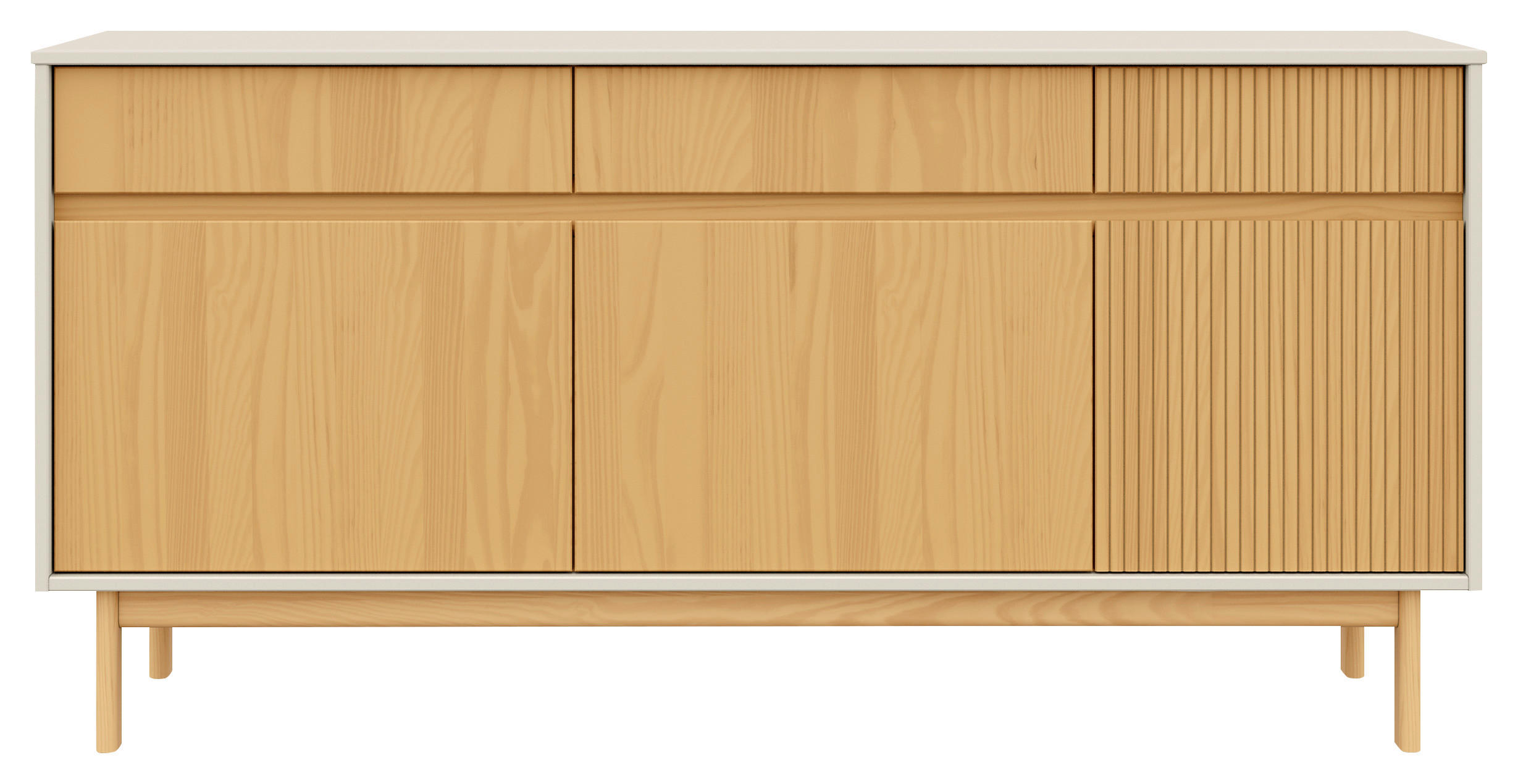 SIDEBOARD Cava  in 160/78/42 cm  - Beige/Naturfarben, Design, Holz (160/78/42cm) - Livetastic