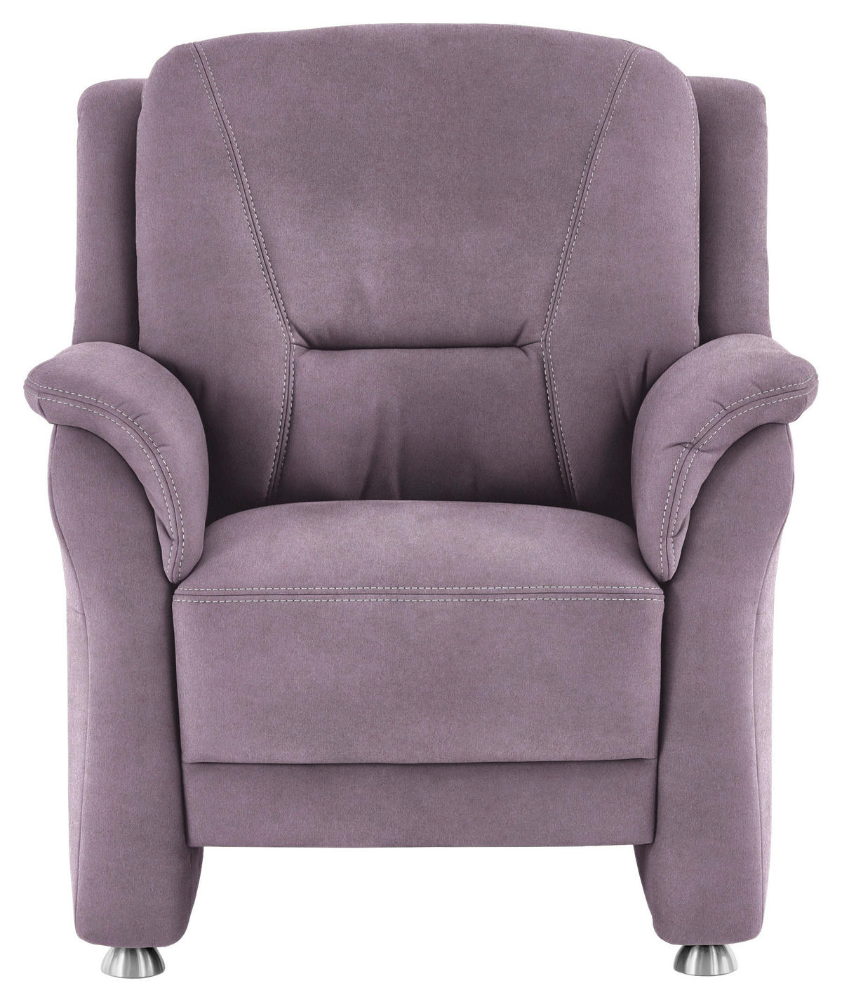 SESSEL in Mikrofaser Lila, Flieder  - Beige/Lila, Konventionell, Textil/Metall (90/100/89cm) - Beldomo Comfort