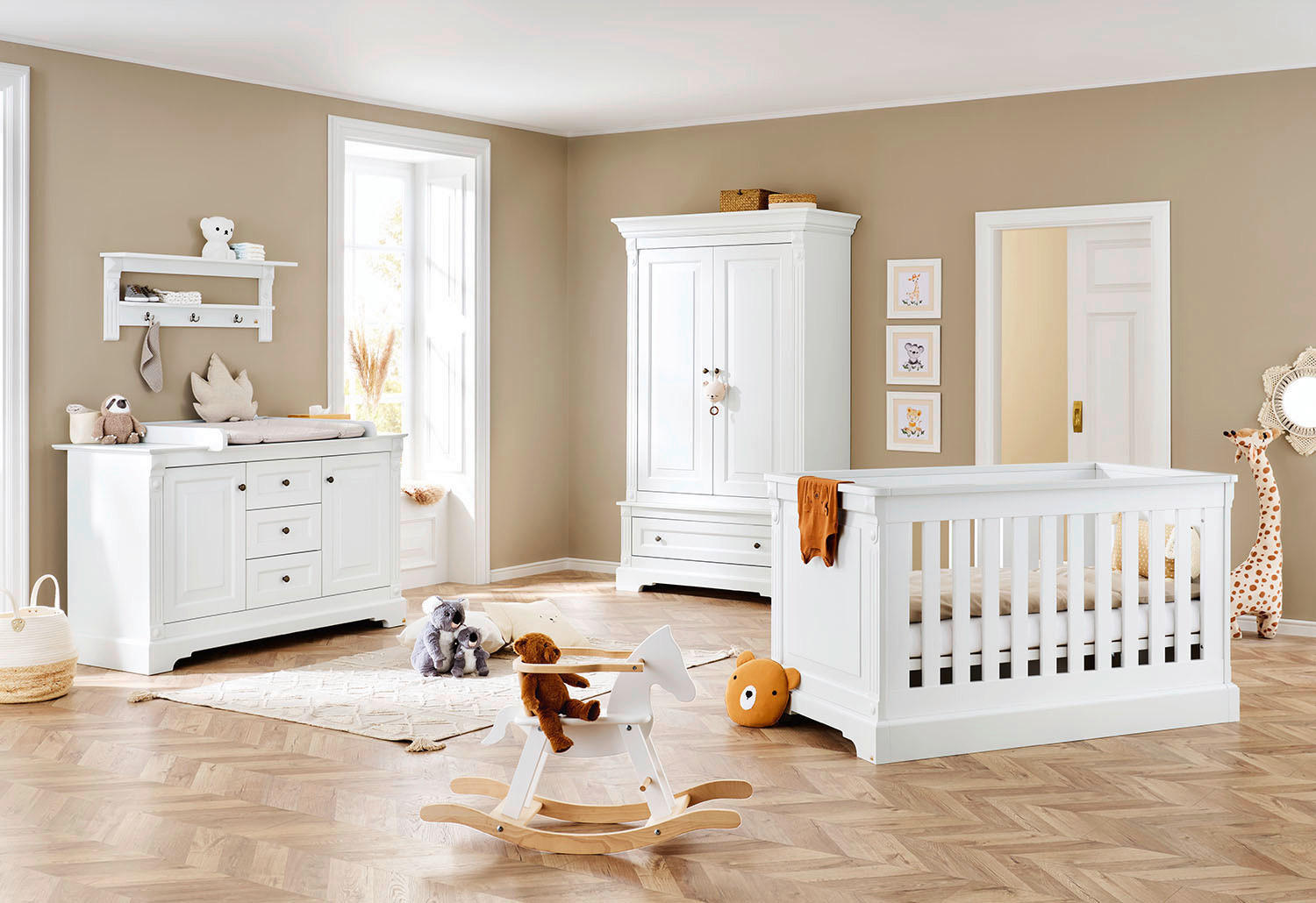 BABYZIMMER PINOLINO EMILIA  - Weiß, ROMANTIK / LANDHAUS, Holzwerkstoff - Pinolino