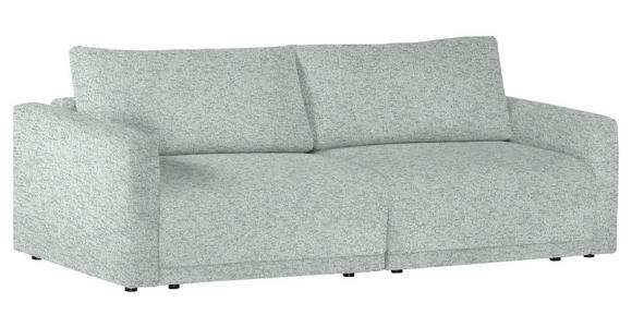 2,5-SITZER  in Flachgewebe Hellgrau  - Hellgrau/Schwarz, Design, Kunststoff/Textil (240/70/125cm) - Xora
