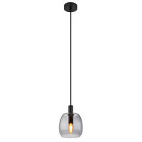 HÄNGELEUCHTE 16/120 cm    - Schwarz, Design, Glas/Metall (16/120cm) - Globo
