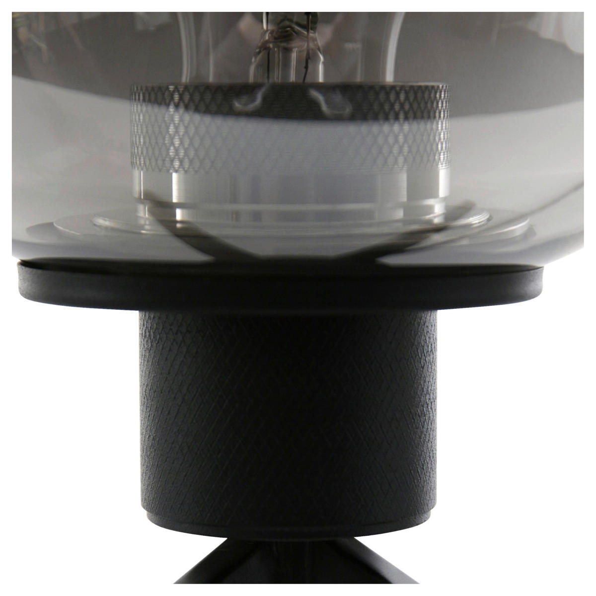 TISCHLEUCHTE - Schwarz, Trend, Glas/Metall (15/23/15cm)