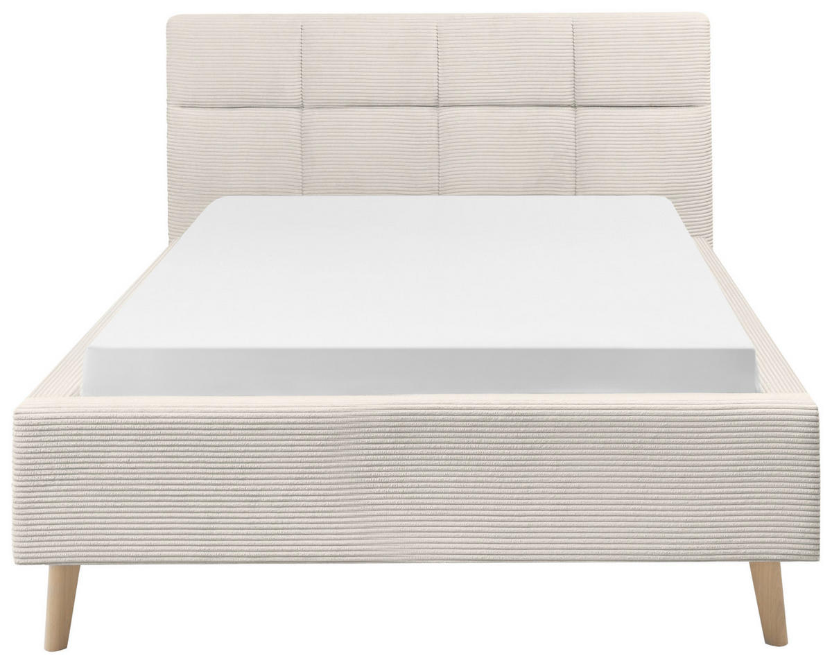 POLSTERBETT 140/200 cm  in Beige  - Eichefarben/Beige, KONVENTIONELL, Holz/Textil (140/200cm) - SetOne by Musterring