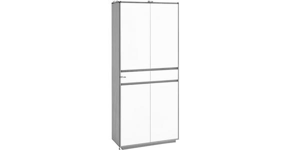 GARDEROBENSCHRANK 86/193/37 cm - Eichefarben/Weiß, Design, Holz/Holzwerkstoff (86/193/37cm) - Novel