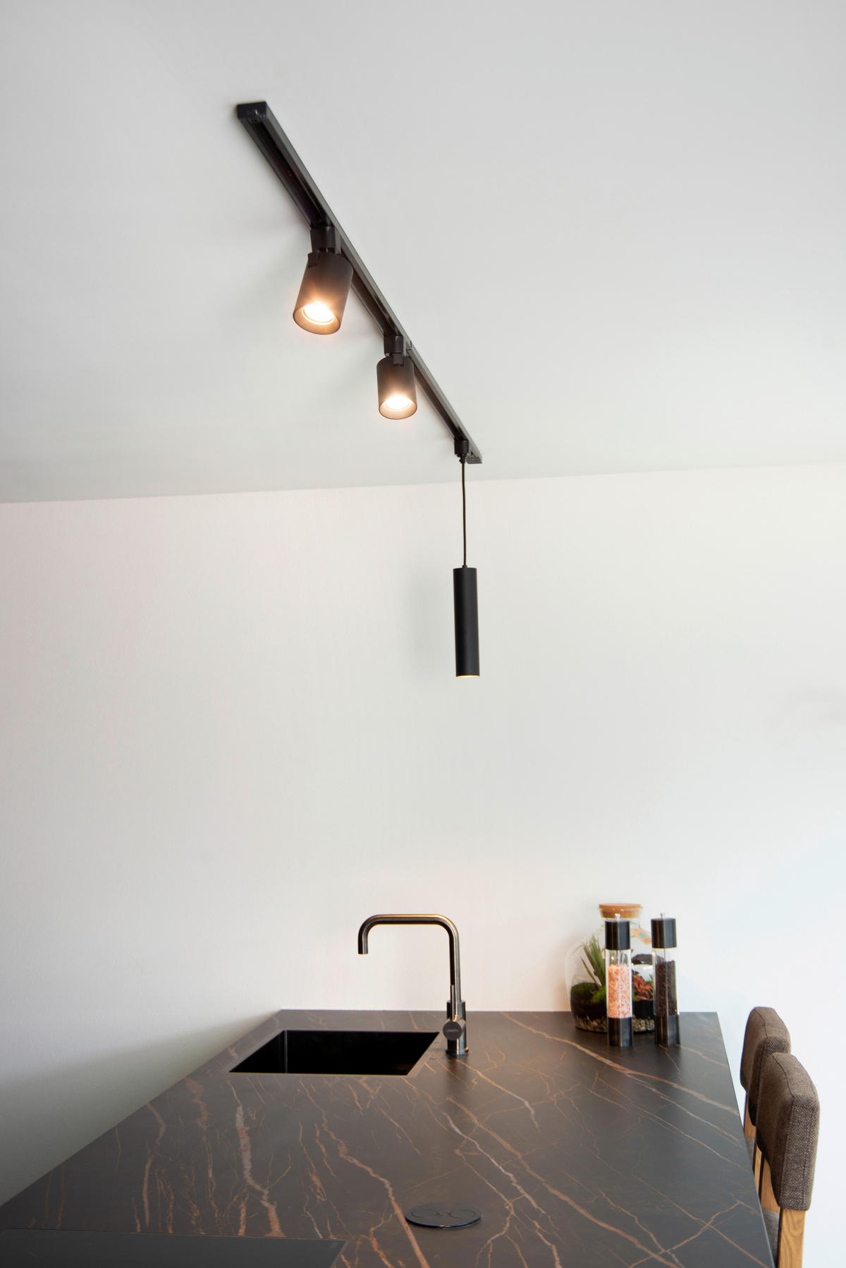 SCHIENENSYSTEM Track 17.7/3.5/1.8 cm  - Schwarz, Design, Kunststoff (17.7/3.5/1.8cm) - Lucide