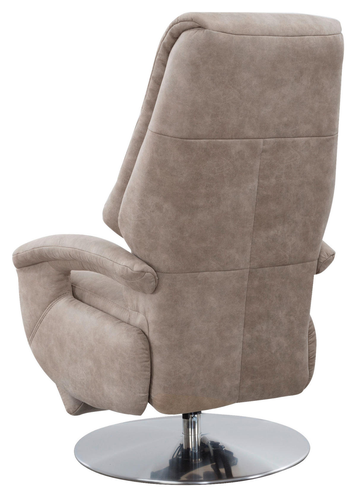 RELAXSESSEL  in Mikrofaser Beige  - Chromfarben/Beige, Konventionell, Textil/Metall (74/111/77cm) - Sit & More