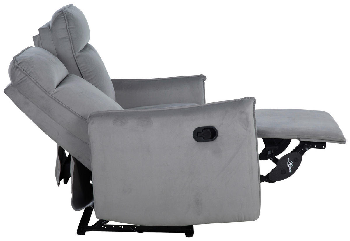 SEDACIA ZOSTAVA, textil, tmavosivá - tmavosivá, Konventionell, kov/textil (72/102/88cm) - P & B