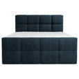 BOXBETT 180/200 cm  in Blau, Dunkelblau  - Chromfarben/Blau, MODERN, Holz/Holzwerkstoff (180/200cm) - Esposa