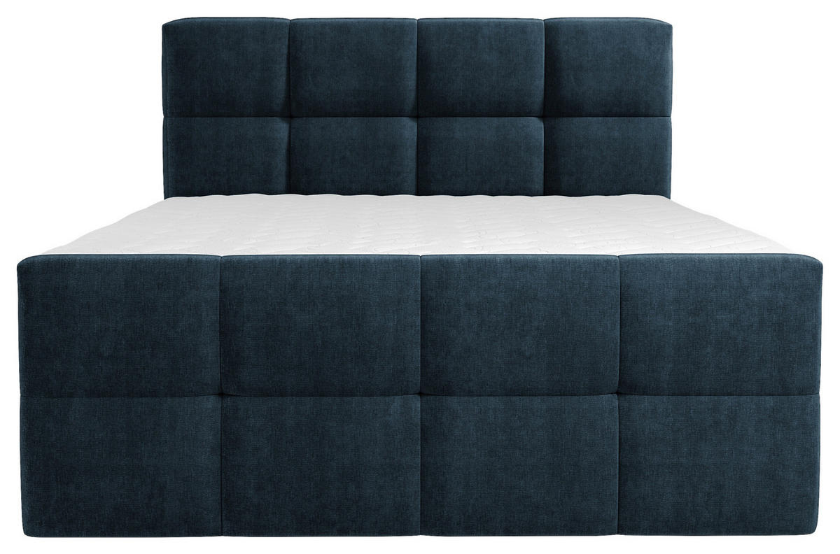 BOXBETT 180/200 cm  in Blau, Dunkelblau  - Chromfarben/Blau, Modern, Holz/Holzwerkstoff (180/200cm) - Esposa