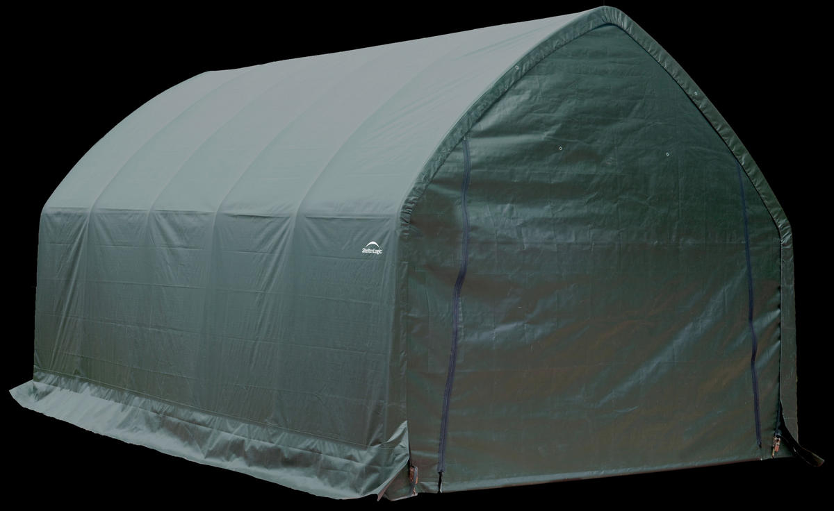 KLEINGARAGE 390/370/610 cm  - Grün, Basics, Kunststoff (390/370/610cm) - Ambia Garden