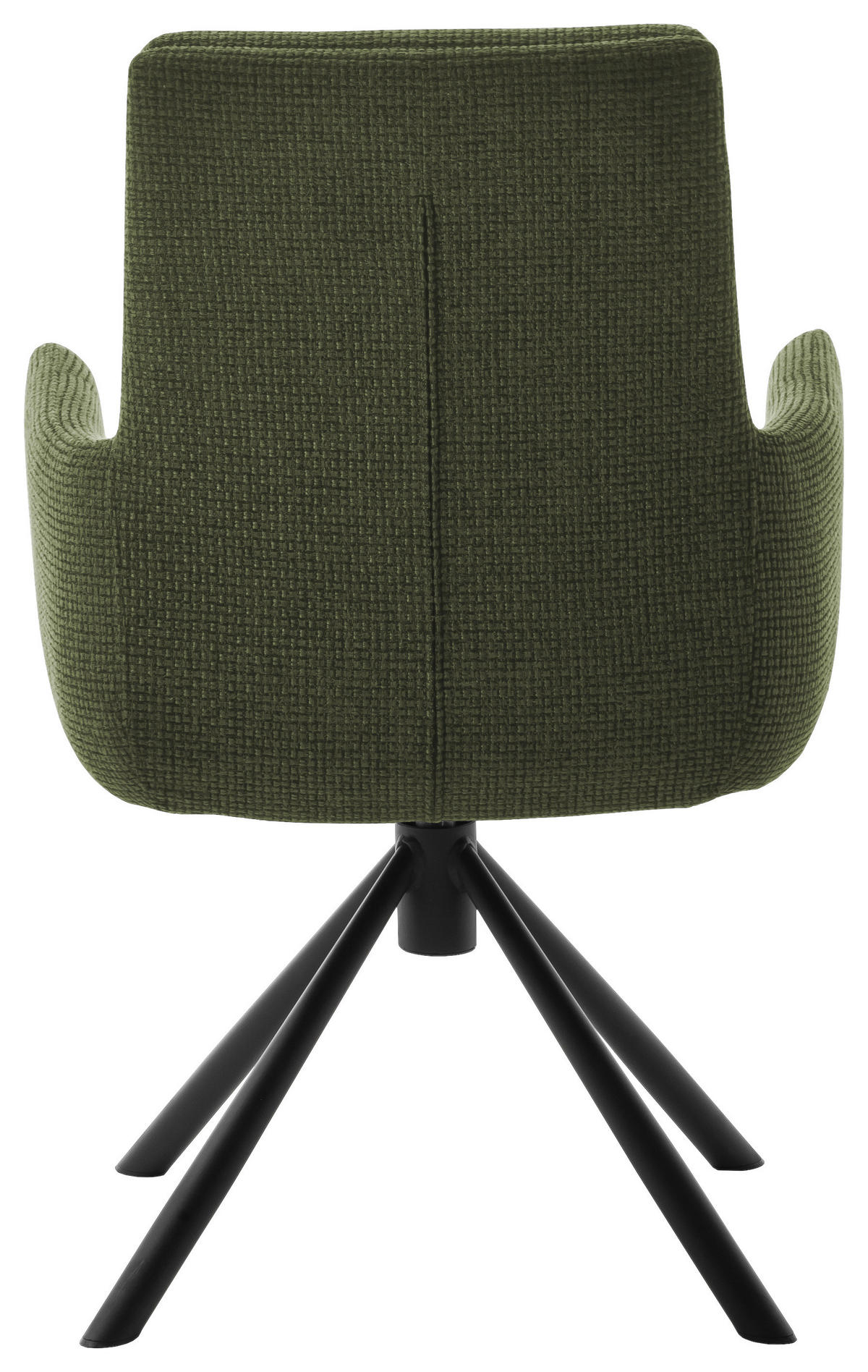 ARMLEHNSTUHL  in Stahl Webstoff  - Schwarz/Olivgrün, Design, Textil/Metall (61/90/64cm) - Dieter Knoll
