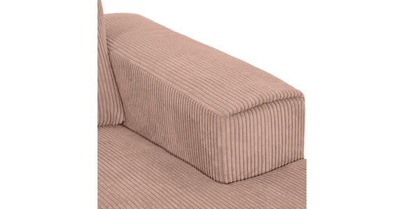 ECKSOFA  in Cord Altrosa  285/170 cm  - Schwarz/Altrosa, KONVENTIONELL, Textil/Metall (285/170cm) - Carryhome
