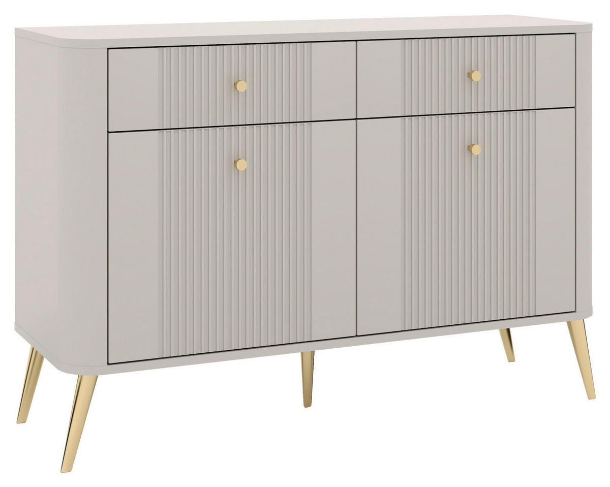KOMMODE Avanti  in 115/87,5/39 cm  - Kaschmir/Goldfarben, Design, Holzwerkstoff/Metall (115/87,5/39cm) - Boxxx