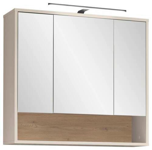 TÜKRÖS SZEKRÉNY 80/72/21 cm  - kasmírszínű, Design, faalapú anyag/üveg (80/72/21cm) - home24