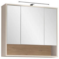 TÜKRÖS SZEKRÉNY 80/72/21 cm  - kasmírszínű, Design, faalapú anyag/üveg (80/72/21cm) - home24