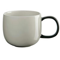 KAFFEEBECHER Joy  400 ml   - Hellgrau/Schwarz, KONVENTIONELL, Keramik (10/8,5cm) - ASA