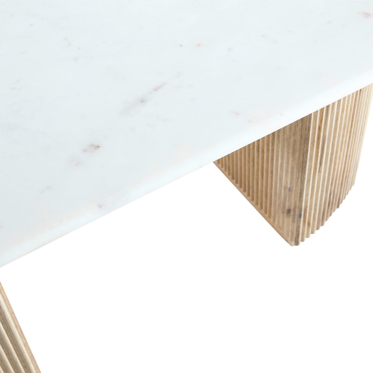 COUCHTISCH Mangoholz vollmassiv 110/70/45 cm rechteckig Naturfarben, Weiß  - Naturfarben/Weiß, Design, Holz/Stein (110/70/45cm) - Livetastic