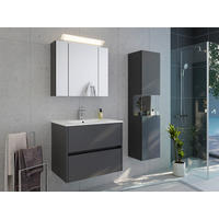 BADEZIMMER 3-teilig  in 70 cm  - Graphitfarben/Weiß, Basics, Keramik/Holzwerkstoff (70cm) - MID.YOU