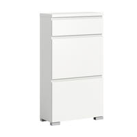 OMARA ZA ČEVLJE bela - srebrne barve/bela, Moderno, leseni material (60/109/27cm)