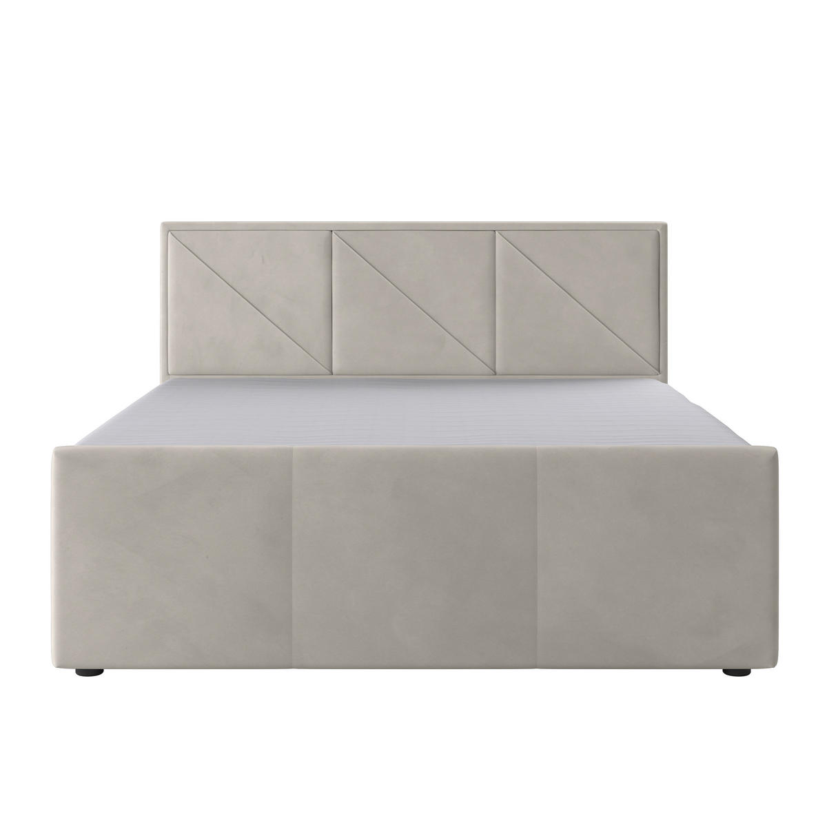 BOXSPRINGBETT 180/200 cm  in Creme  - Hellgrau/Creme, MODERN, Holzwerkstoff/Kunststoff (180/200cm) - MID.YOU