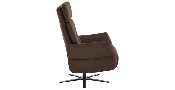 RELAXSESSEL in Leder Braun  - Schwarz/Braun, Design, Leder/Metall (82/119/85cm) - Dieter Knoll
