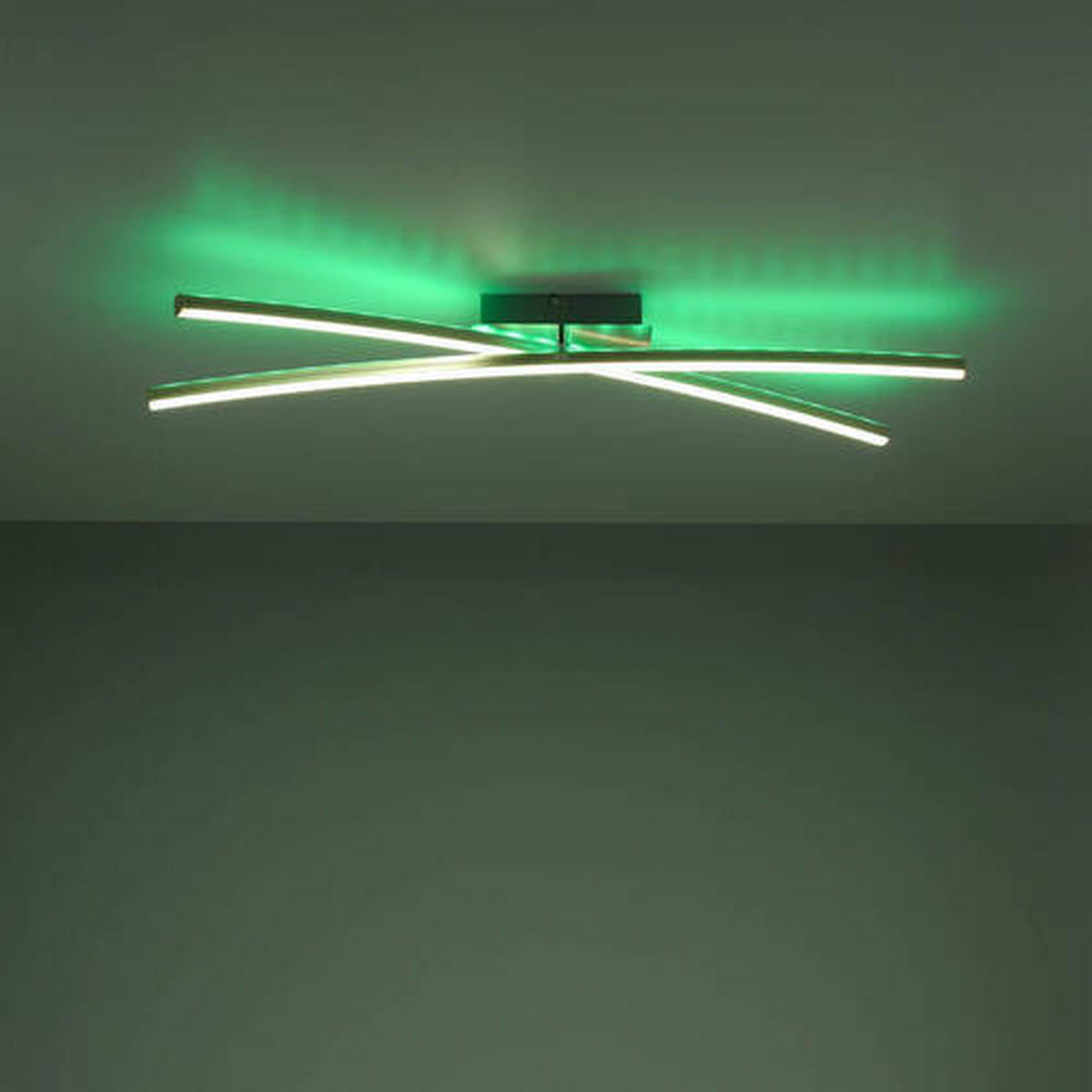 LED-DECKENLEUCHTE 80,5/80,5/11 cm   - Silberfarben, Design, Kunststoff/Metall (80,5/80,5/11cm)