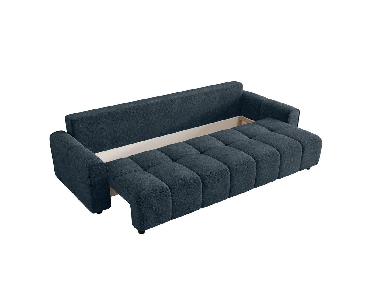 SCHLAFSOFA OLIVIER in Struktur Dunkelgrau  - Dunkelgrau/Schwarz, MODERN, Kunststoff/Textil (236/90/100cm) - MID.YOU