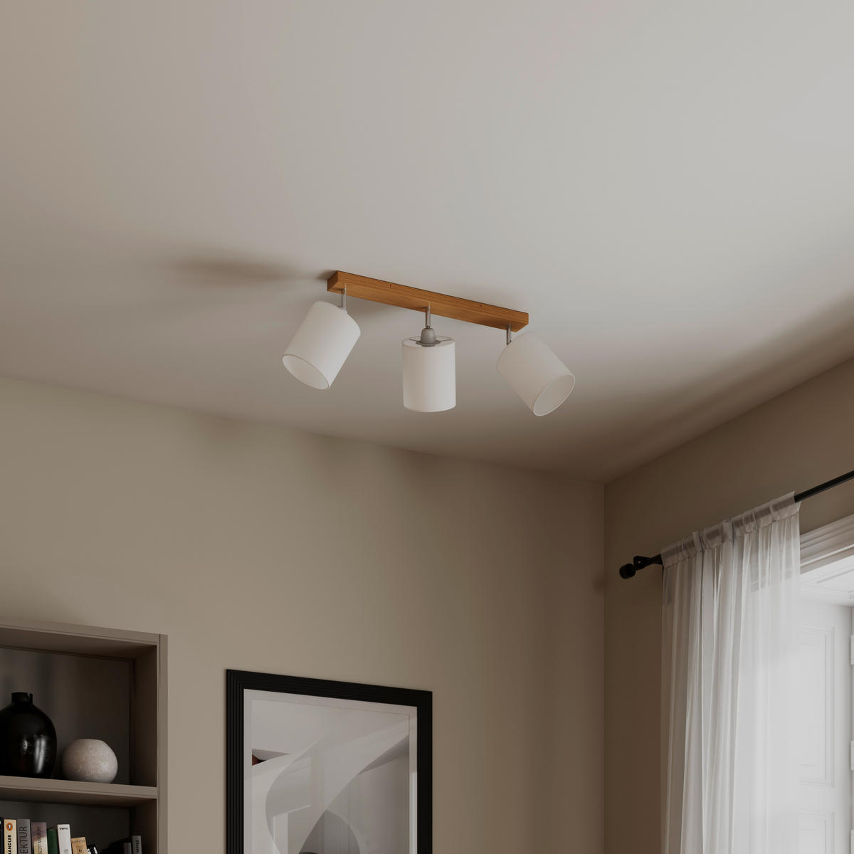 STRAHLER Sofia 82/38/26 cm  - Eschefarben/Weiß, Natur, Holz/Textil (82/38/26cm) - Marama