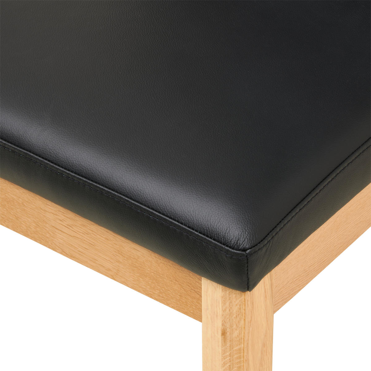 ŽIDLE, černá - barvy dubu/černá, Moderní, dřevo/kůže (48,5/86,5/60cm) - Livetastic