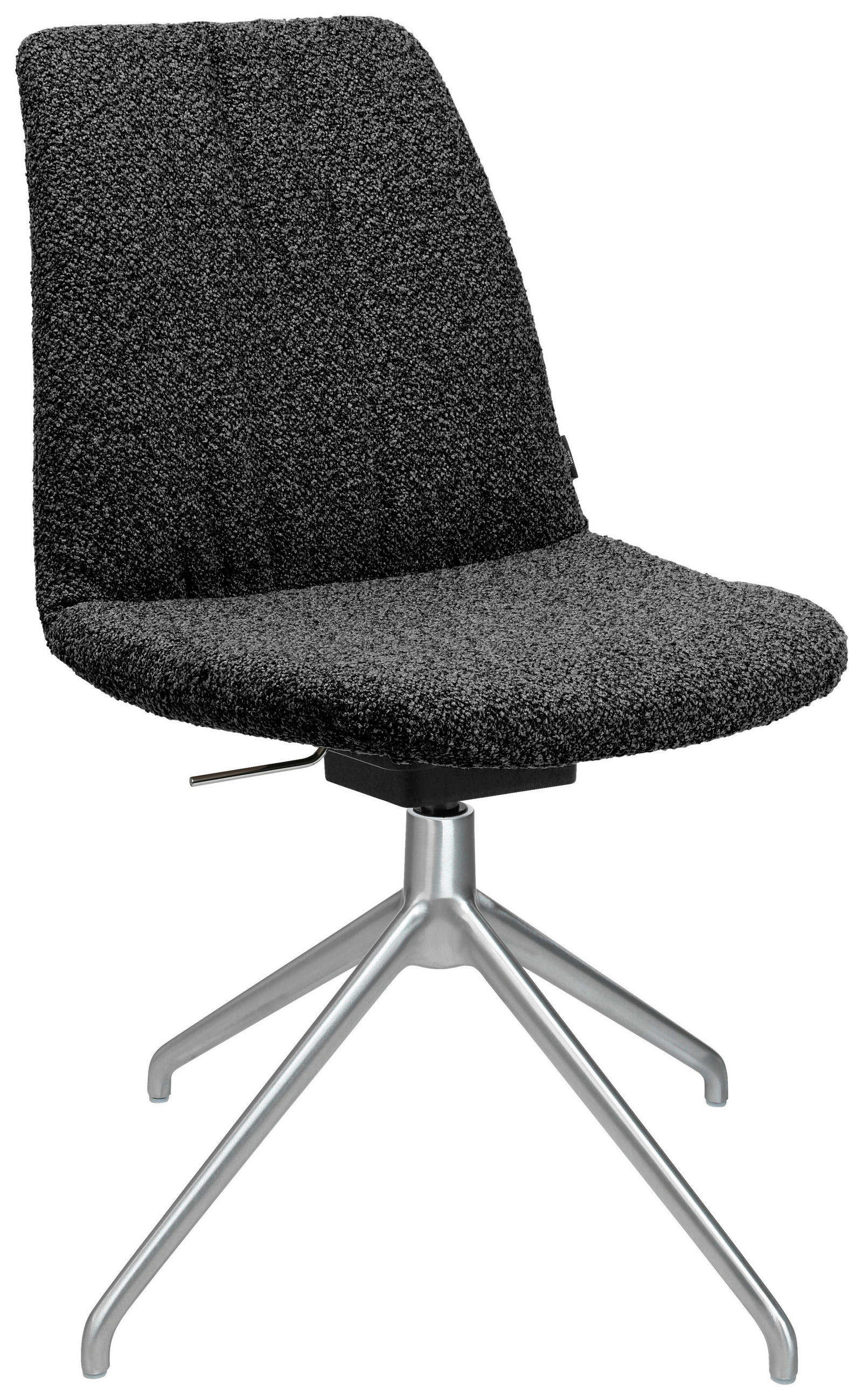 STUHL Flachgewebe Alufarben, Anthrazit - Anthrazit/Alufarben, Design, Textil/Metall (46/81,5-84,5/55cm) - Johann Jakob
