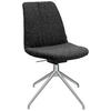 STUHL  in Aluminium Flachgewebe  - Anthrazit/Alufarben, Design, Textil/Metall (46/81,5-84,5/55cm) - Johann Jakob