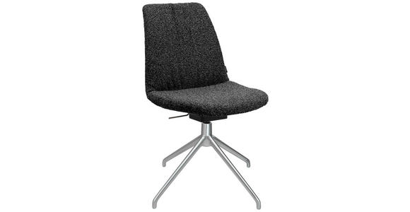 STUHL in Aluminium Flachgewebe Metall, Textil - Anthrazit/Alufarben, Design, Textil/Metall (46/81,5-84,5/55cm) - Johann Jakob