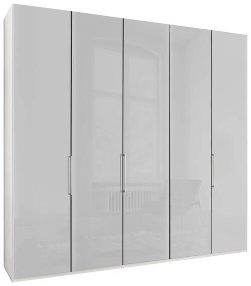 FALTTÜRENSCHRANK in Weiss  - Chromfarben/Weiss, Konventionell, Glas/Holzwerkstoff (250/216/58cm) - Dieter Knoll