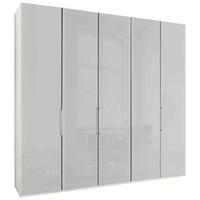 FALTTÜRENSCHRANK in Weiss  - Chromfarben/Weiss, Konventionell, Glas/Holzwerkstoff (250/236/58cm) - Dieter Knoll