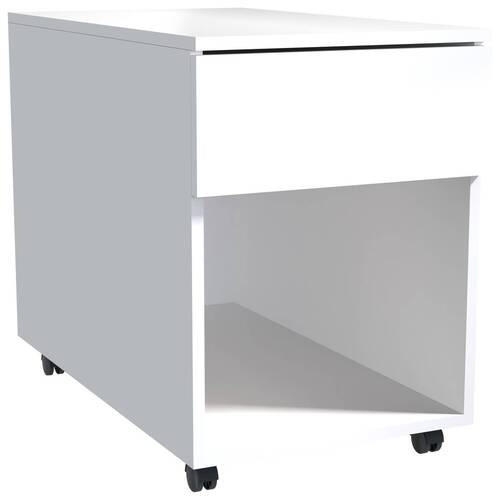 ROLLCONTAINER Weiß  - Weiß, MODERN, Holzwerkstoff/Kunststoff (39/55/70cm) - MID.YOU