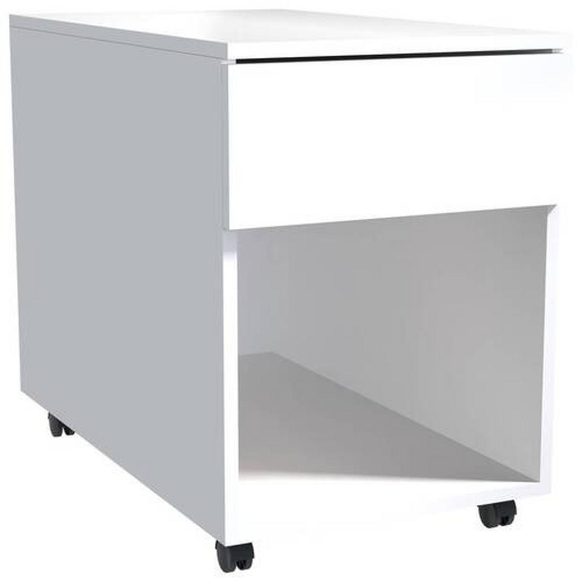ROLLCONTAINER 39/55/70 cm  - Weiss, Modern, Holzwerkstoff/Kunststoff (39/55/70cm) - MID.YOU